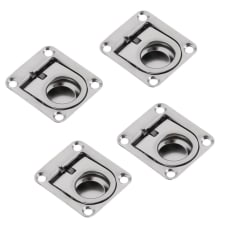 4x Anillo De Acero Inoxidable 43 X 36 Mm Para Cubierta 4x Anillo De Acero Inoxidable 43 X 36 Mm Para Cubierta